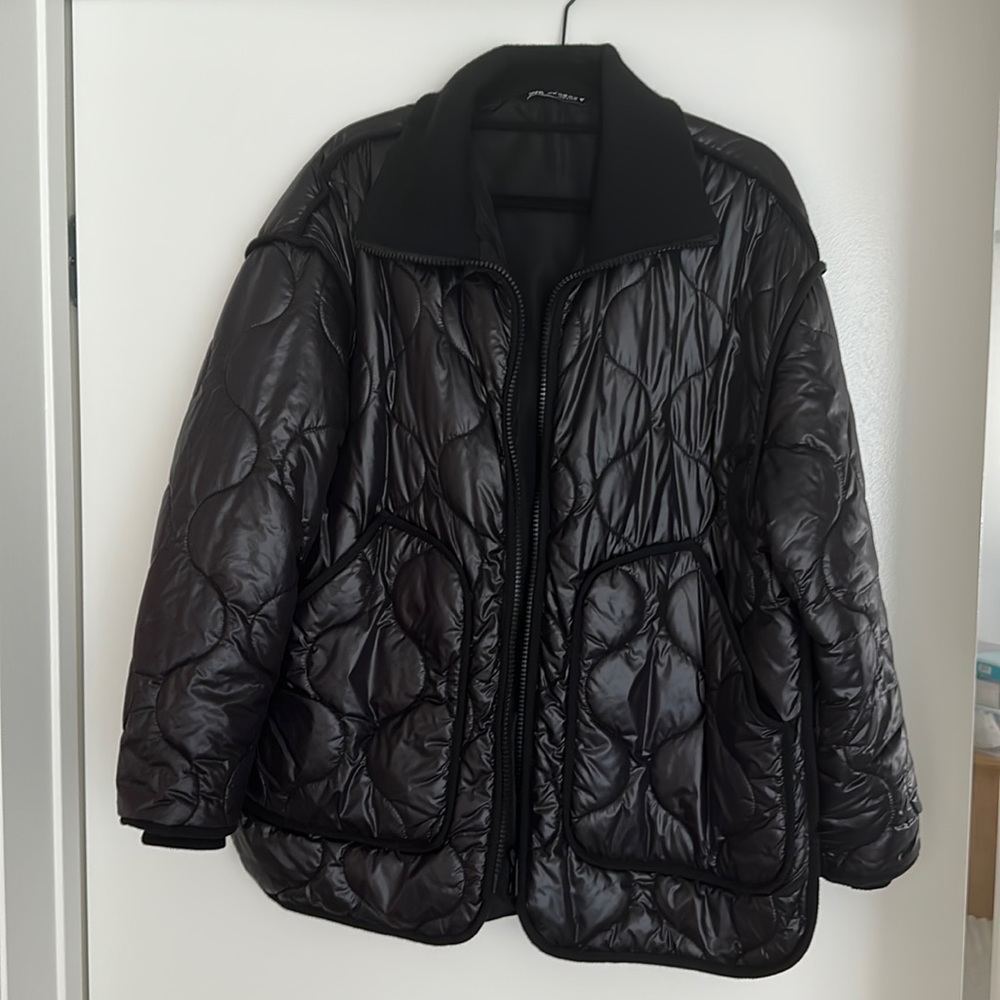 Black Zara Quilted Jacket Gem